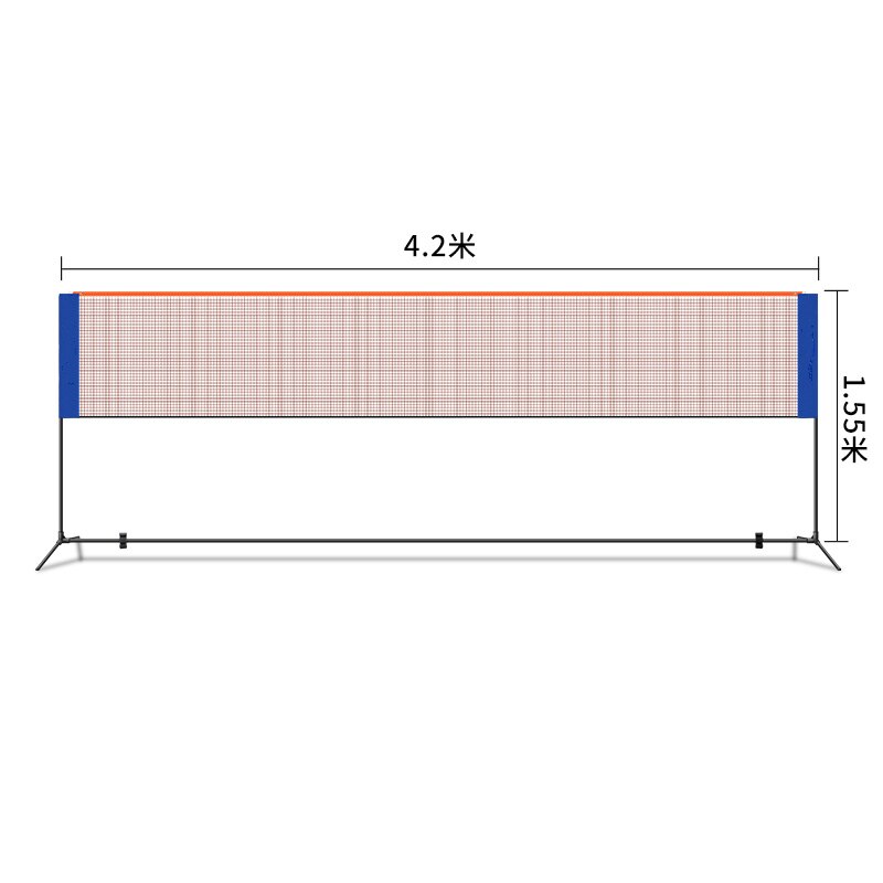 Red de voleibol de bádminton plegable con soporte para exteriores, Red de entrenamiento de partido estándar portátil con Marco, 3,1 m x 1,5 m, 4,2 m x 1,5 m