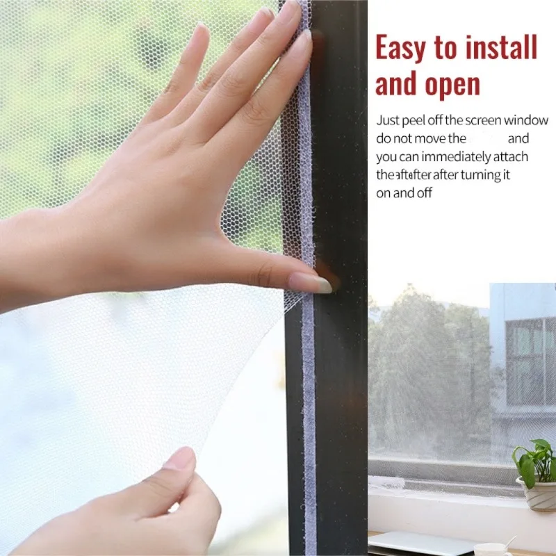 Window Mosquito Net House Self-Adhesive Moustique Screen Curtain Netting Anti Mosquitoes Bug Insect Fly Mesh Windows Curtains