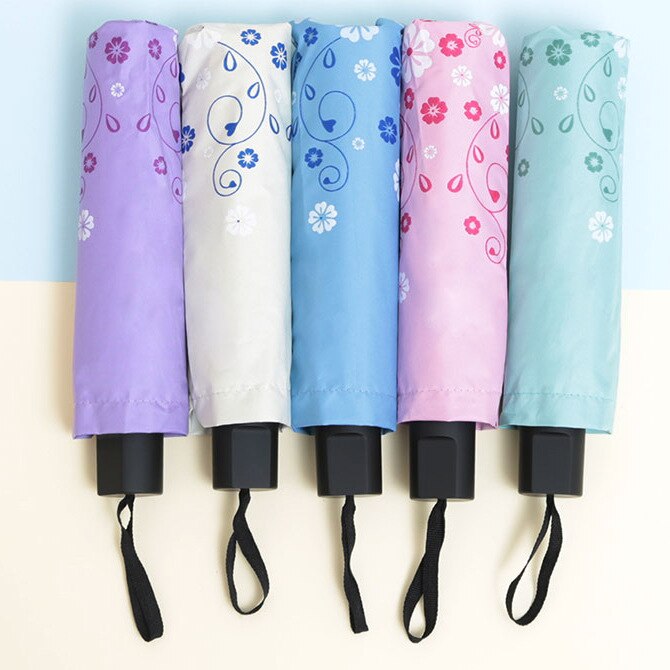 Meisje Paraplu Regen Vrouwen Mannen 3 Vouwen 10 Ribben Winddicht Studenten Paraplu Parasol