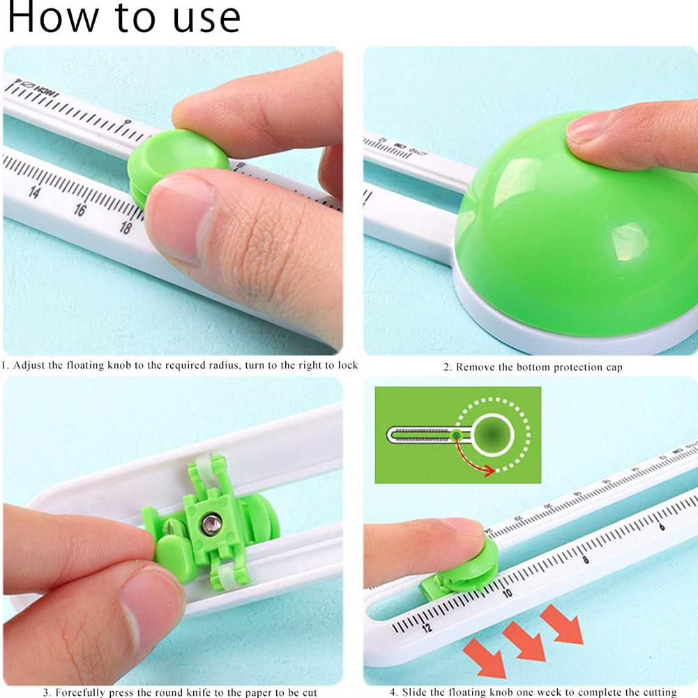 Circular Paper Cutter Cut Circle Paper Trimmer Scrapbooking Tool Rotary Cutter Craft Supplies,Cutting Knife Model Cards Cutters