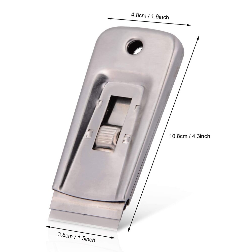 EHDIS Stainless Steel Razor Blade Scraper Ceramic Glass Window Cleaning Squeegee Car Stickers Remover Carbon Vinyl Wrapping Tool