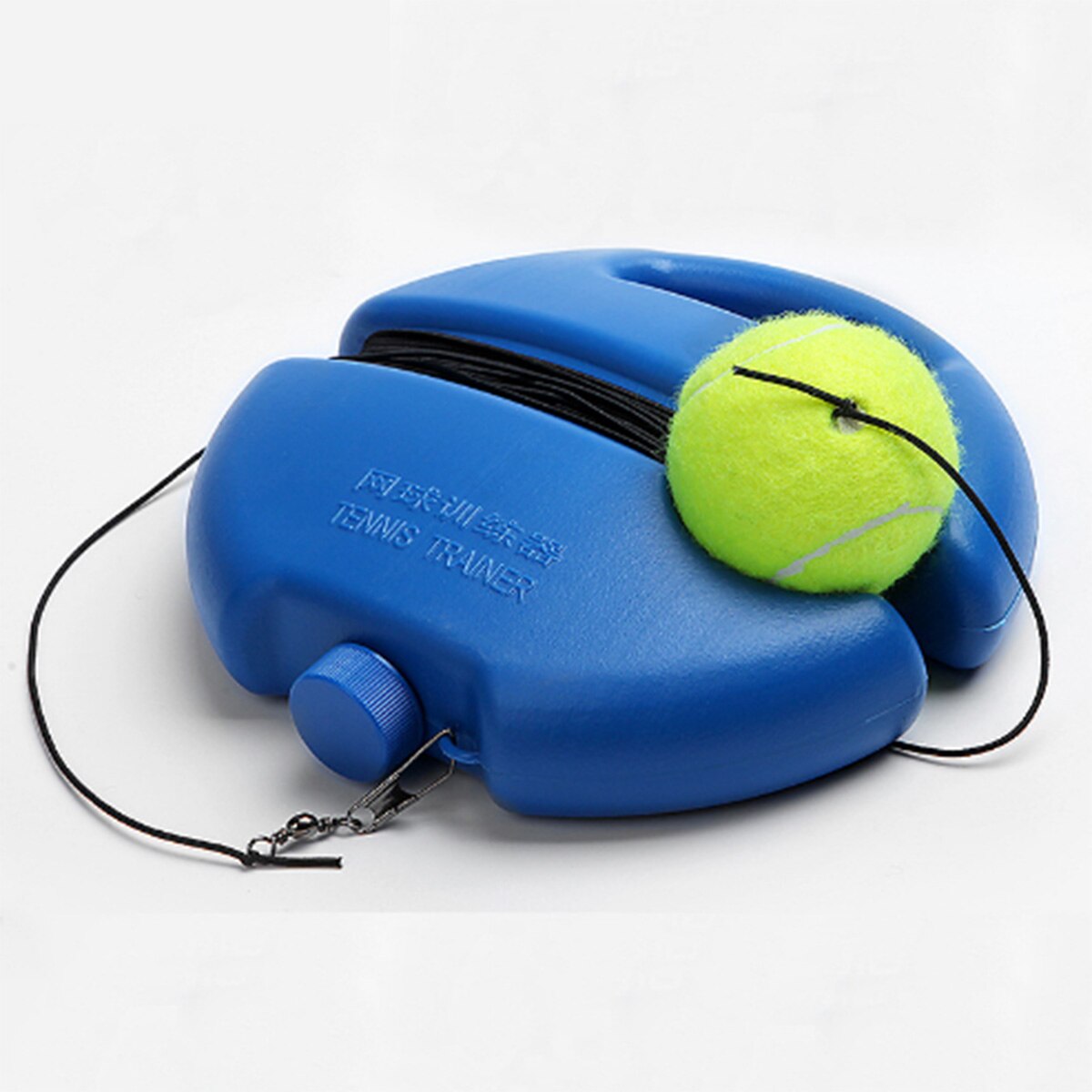 Ferramenta de treinamento de tênis portátil com bolas de corda elástica prática auto-dever rebote tennis trainer parceiro sparring dispositivo