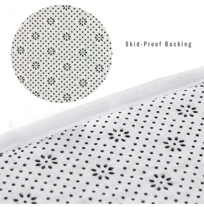 3pcs Plastic Bathroom Mat Sets Foam Bathroom Floor Mat Blue and White Stripes Anchor Pattern Carpet Non Slip