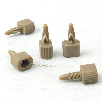 5 PCS Fingertight PEEK Fittings 1/16" OD HPLC Tubing For Agilent Waters Shimadzu