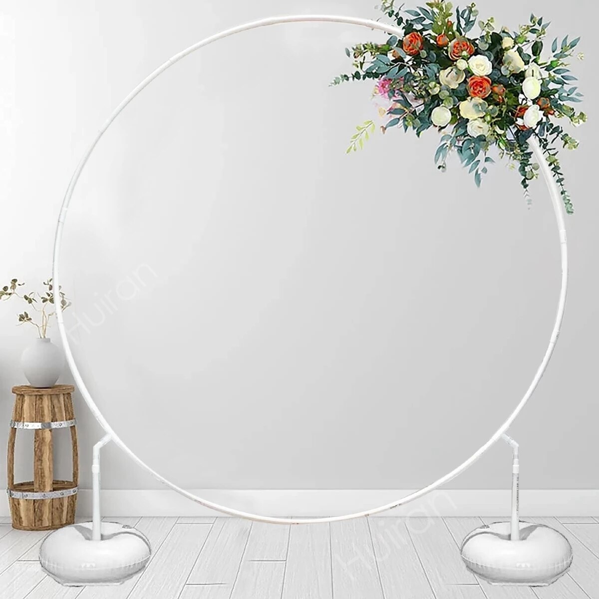 Arche à ballons ronde, support en arc circulaire pour mariage, décoration de fête d&#39;anniversaire, fournitures de réception pour bébé, toile de fond