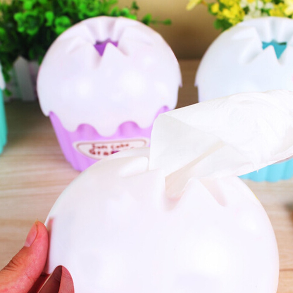 Lovely Adorable Ice Cream Cupcake Tissue Box Towel Holder Paper Container Dispenser Cover Home Decor
