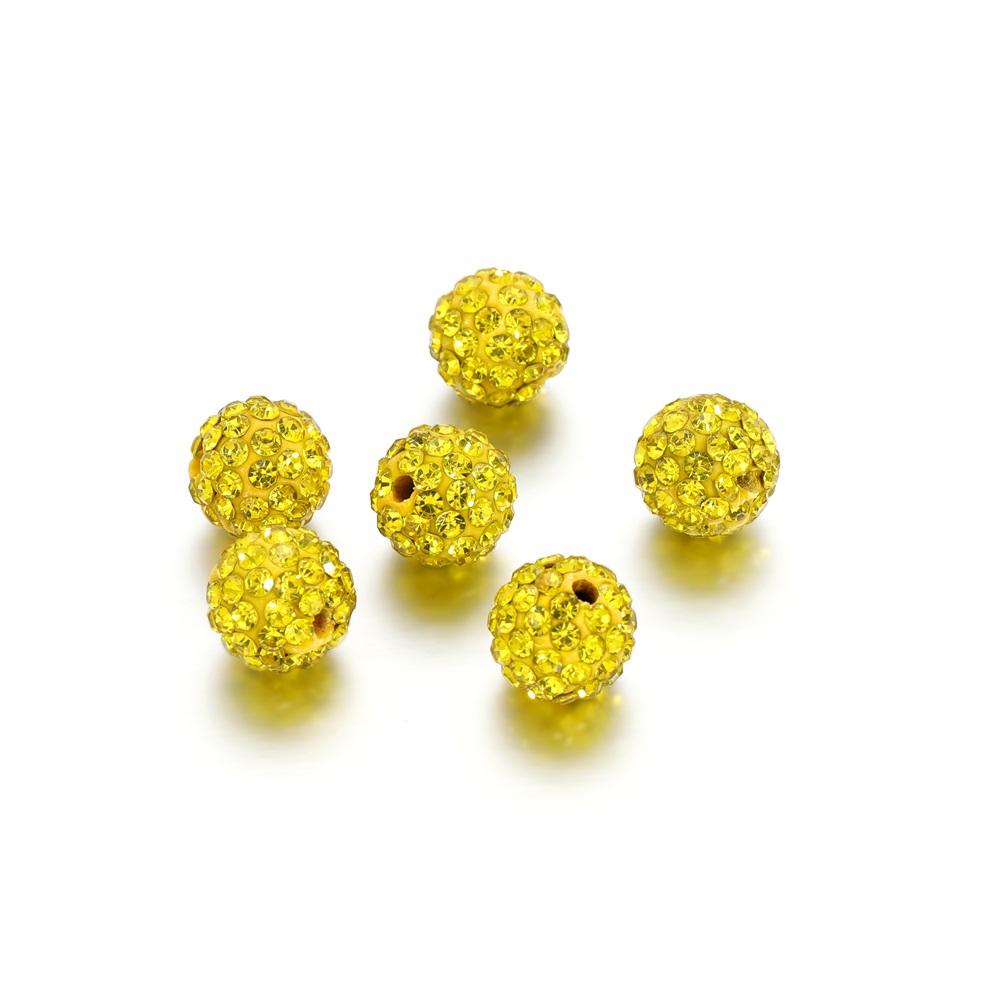 10Pcs 10Mm Disco Ball Ronde Kristallen Steentjes Losse Spacer Charm Kralen Voor Diy Sieraden Maken Accessoires