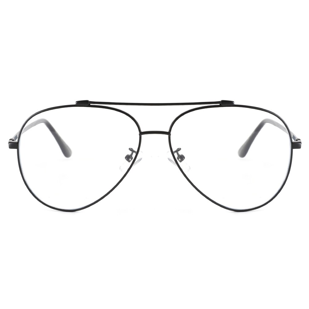 Cyxus Anti lumière bleue ordinateur lunettes Anti yeux fatigue surdimensionné métal cadre unisexe-8805: Black