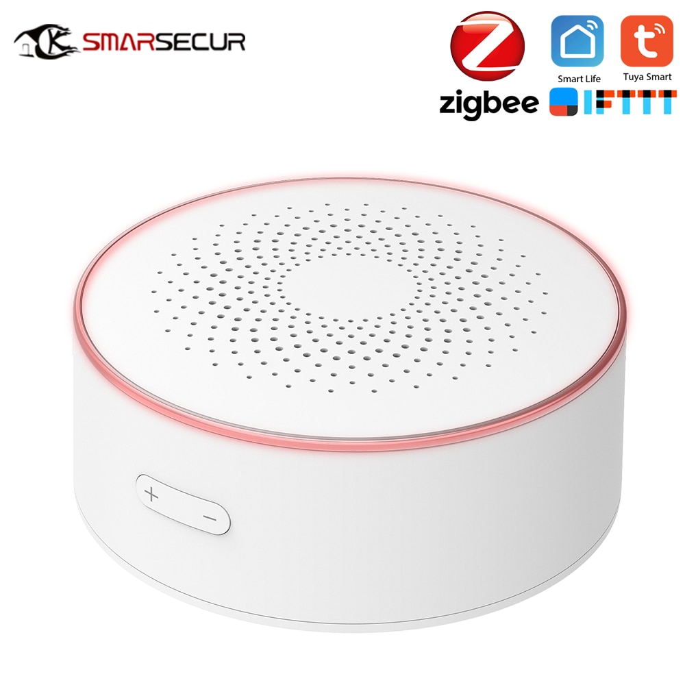 SMARSECUR maison Zigbee Tuya sirène d'alarme de sécurité intelligente sirène intelligente vie intelligente sirène stroboscopique sirène sans fil