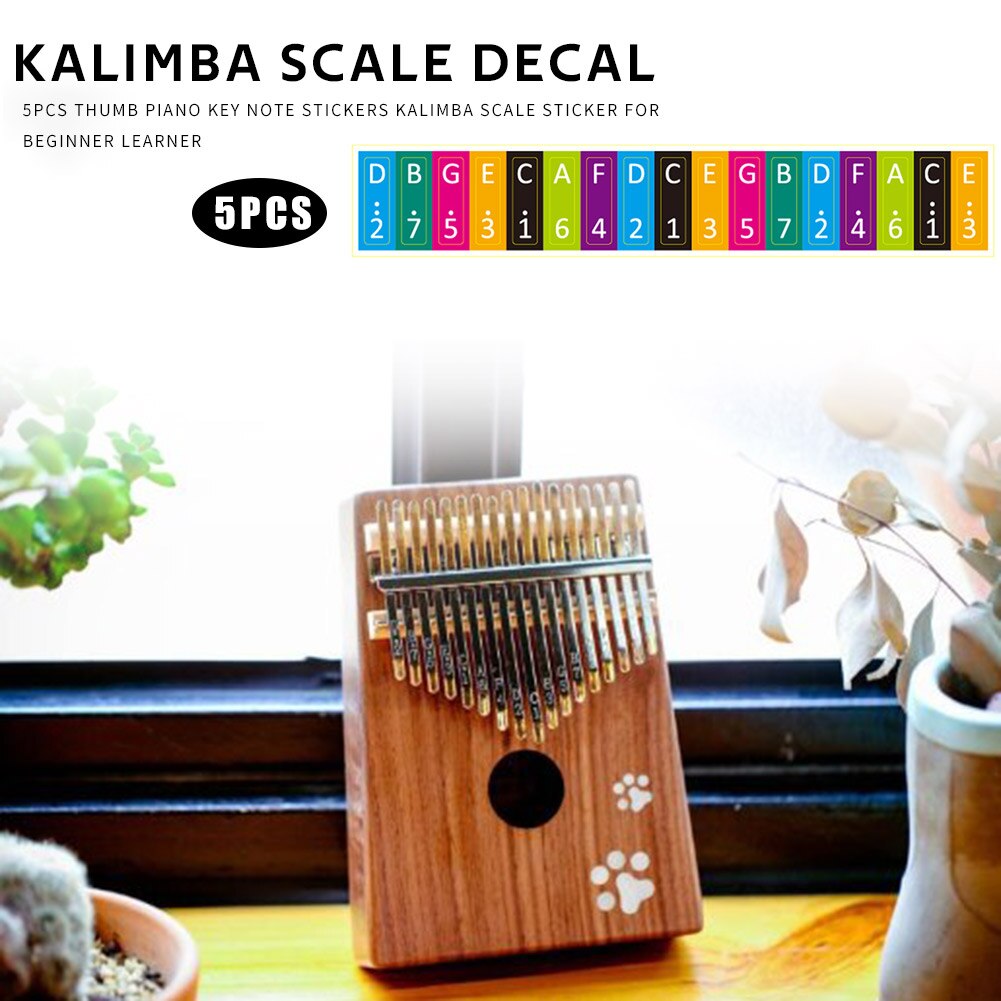 Thumb Piano Kalimba Schaal Sticker Muziekinstrument Lichtgewicht Percussie Voor Muziek Liefhebbers Spelen Accessoires