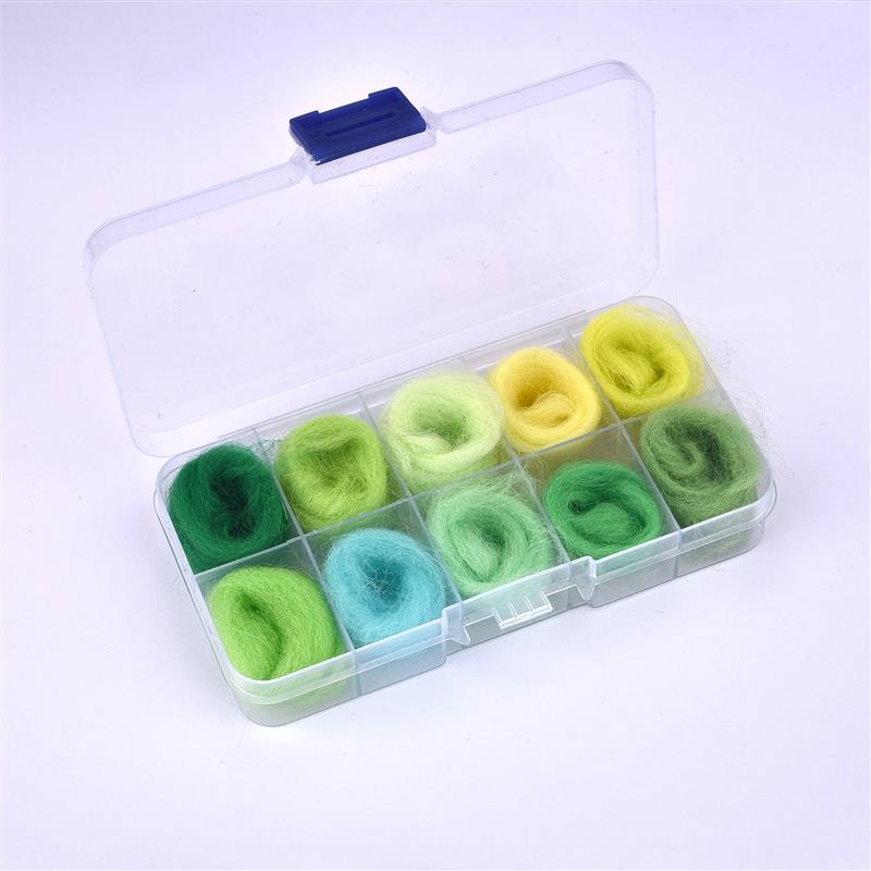 Color Series Wool Fibre Flower Animal Toy Wool Felting Handmade Spinning DIY Craft Materials Tool Felt: 06