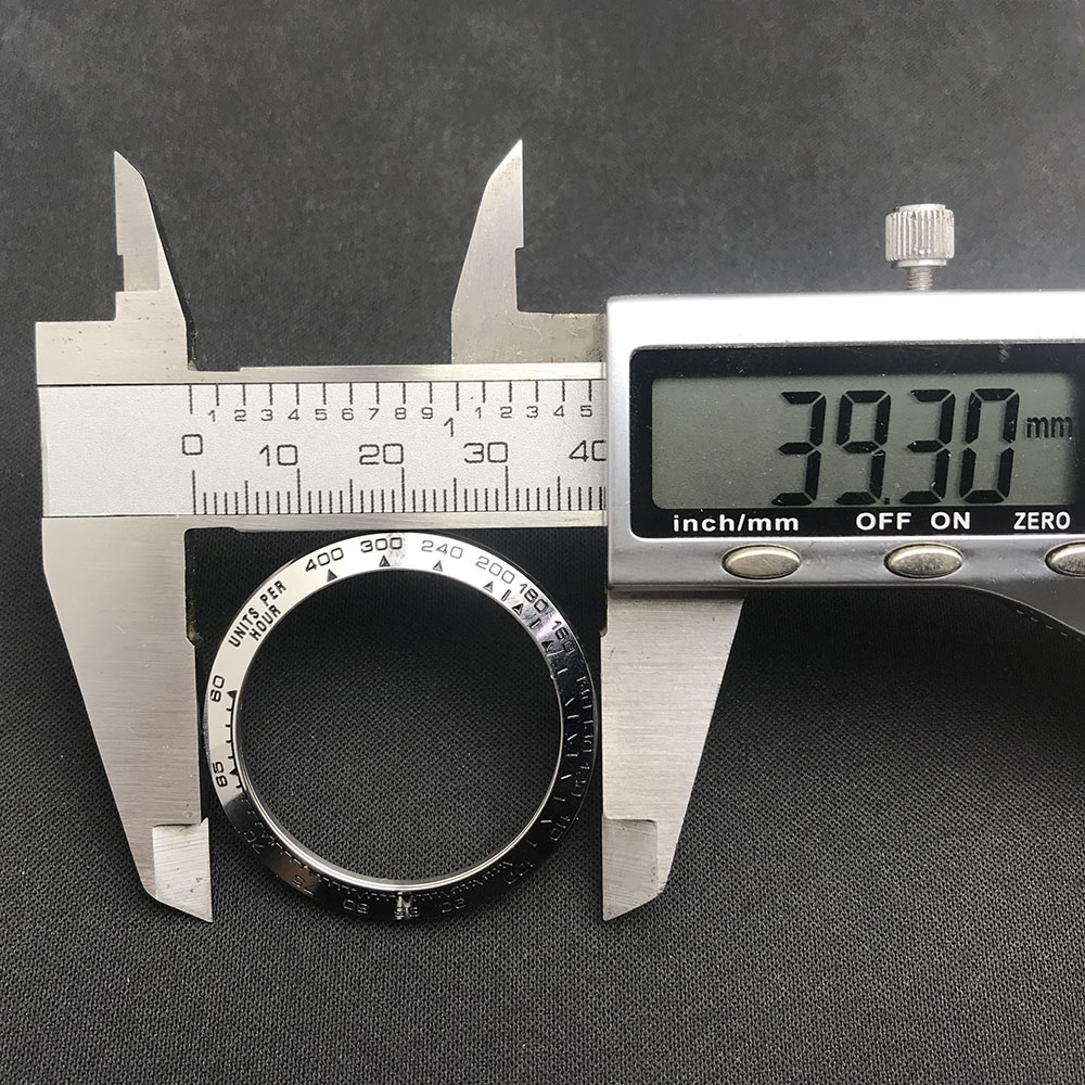 Daytona Geneigten Metall oder Keramik lünette einfüGen 39.3 * mm * 31,3mm Für Daytona uhr teile (Keine Leucht)
