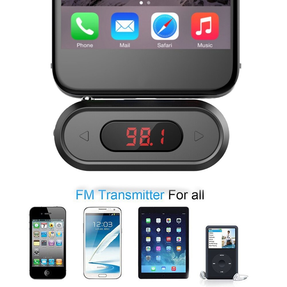 Universal Wireless FM Transmitter FM Radio Calling Radio 3.5mm Jack Adapter for IPhone IOS Android Car Speaker Car Accessories