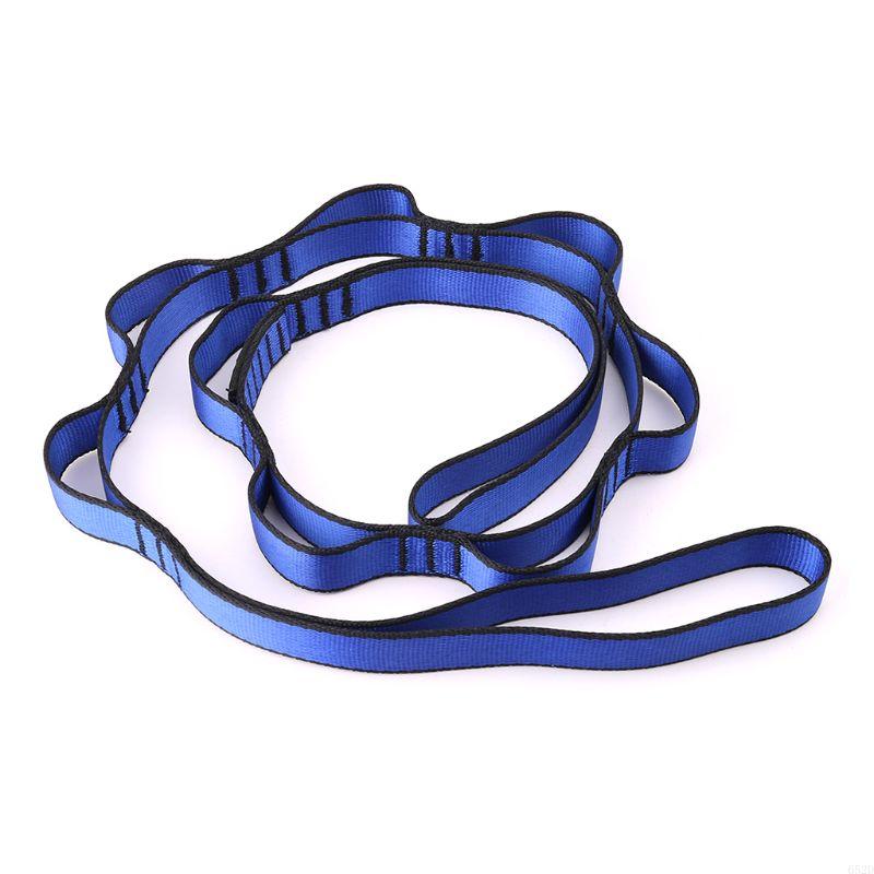 652d verstellbarer Baumhängung Hängematte Kletterseil Aerial Yoga Hängematte Gürtel: Blau