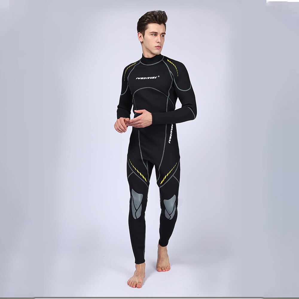 Men's 3mm Neoprene Wetsuit - Full Suit for Scuba Diving, Swimming, Surfing, Kayaking - Thermal Winter Warm Gear