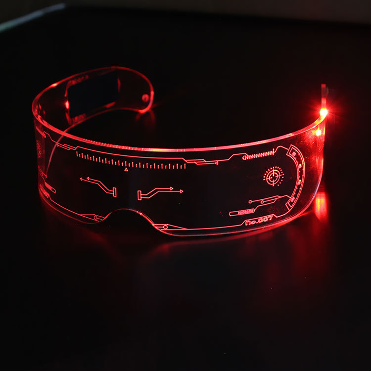 Colorful Luminous Glasses LED Glasses EL Wire Neon Party Light Up Glasses Rave Costume Party Decor DJ Sun Glasses Halloween: 01