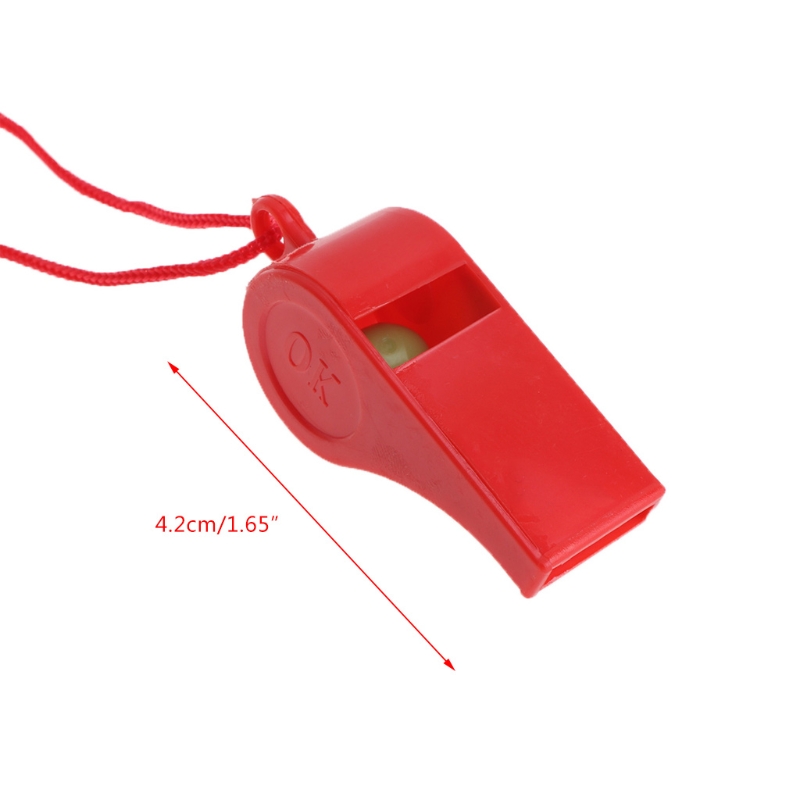 Silbato de plástico colorido para fanáticos del balón de fútbol y baloncesto, silbato de colores para animación, aleatoria, 24 Uds.