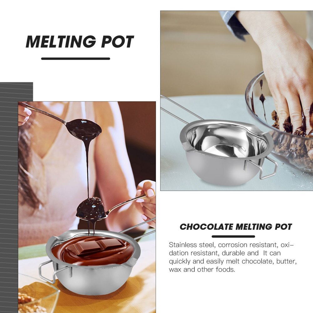 1 Set Double Boiler Pot Stainless Steel Chocolate Pot Chocolate Melting Pot