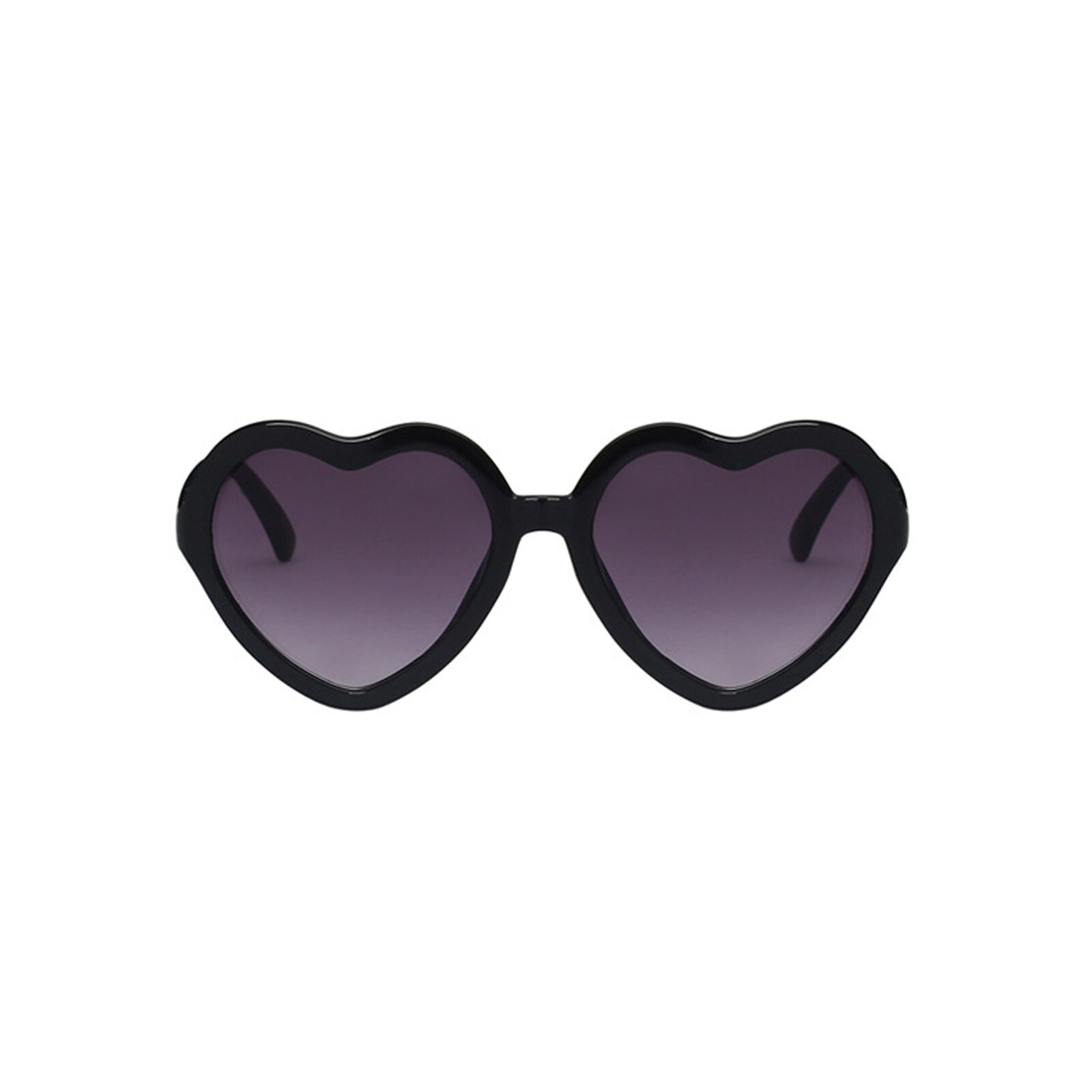 Gafas de sol con forma de corazón para niños y niñas, anteojos de sol adorables con marco de protección UV, con forma de corazón de amor,: Negro