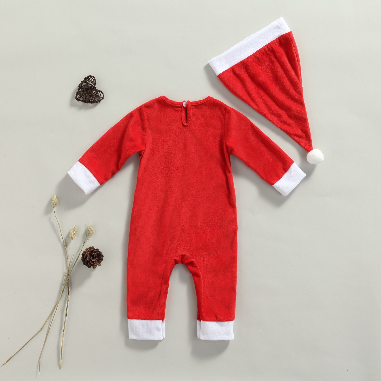 Kleinkind Baby Mädchen Jungen 2Stck Weihnachten Outfits, Langarm Rundhals Gesamt mit Hütte einstellen Santa Cosplay Kostüm