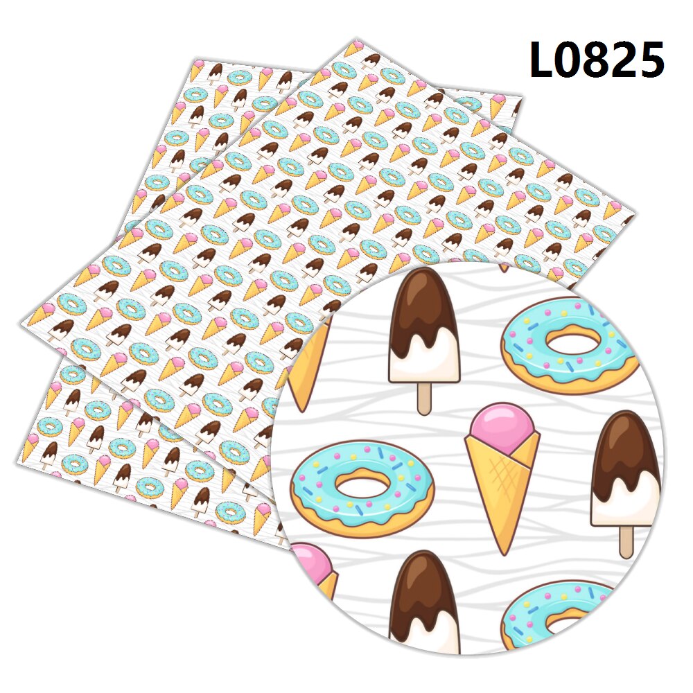 30 cm x 136 cm dessertmønster trykt hårsløyfe i kunstskinn gjør-det-selv dekorasjonshåndverk  l081 l082 l086 l087 l099 l100: L0825