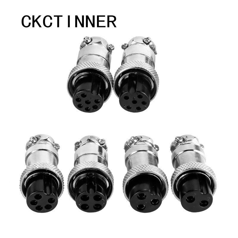 1 set GX12 / 2/3/4/5/6/7 Pin male + female 12mm 88-93 Circular aviation cable plug plastic connector