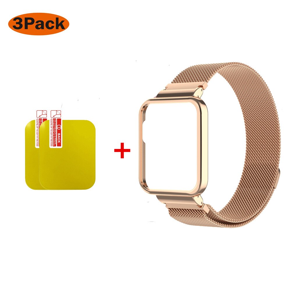 Milanese pasek do zegarka Xiaomi Mi Lite inteligentny zegarek metalowa rama Protector Case bransoletka Watchband do zegarka Redmi 2 Lite Correa: 3 / Mi Watch Lite
