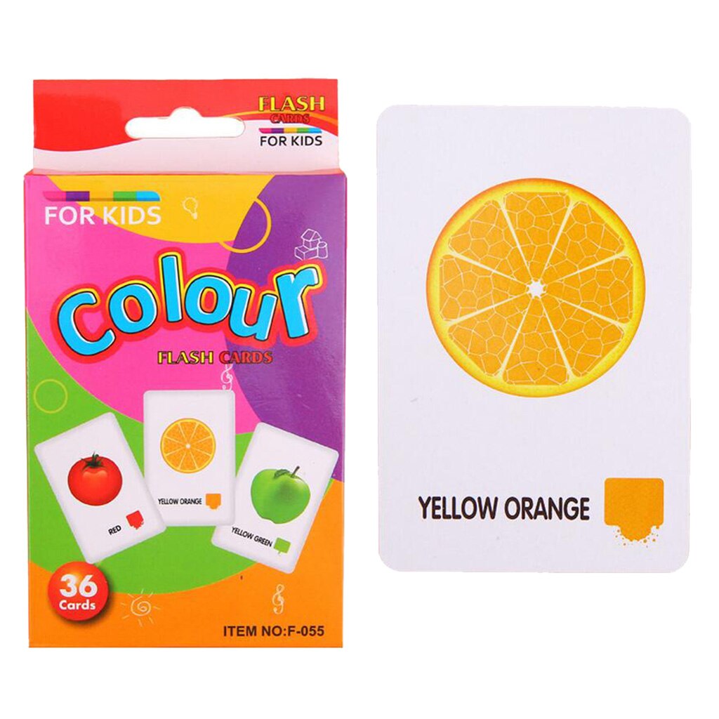 36 Stuks Voorschoolse Educatieve Flash Kaarten Voor Kinderen Kleur