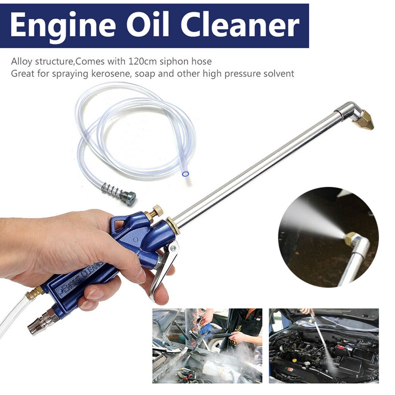 Kit de limpieza de motor con manguera de sifón de 4 pies, Kit de limpieza con pulverizador de sifón, herramienta desengrasante para limpiador de motor de coche