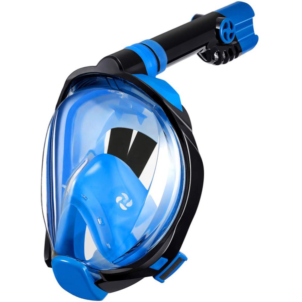 Full Face Underwater Diving Mask: Blue / S/M