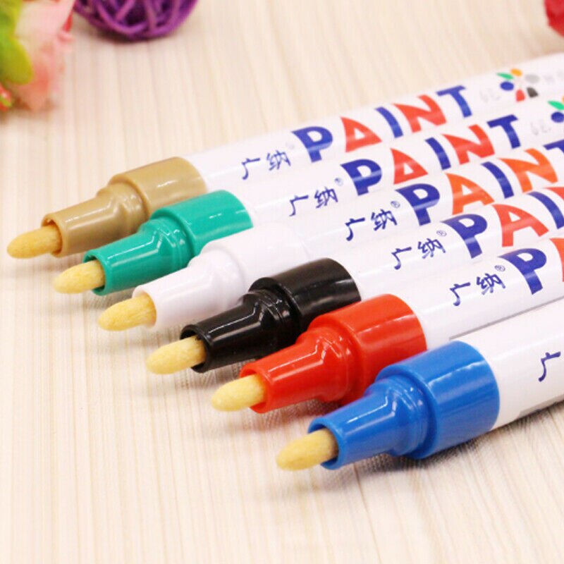 12PC Acrylic Paint Marker Pens Permanent Art Rock Metal Glass Pebble Waterproof Artist Manga Markers Art Supplies School