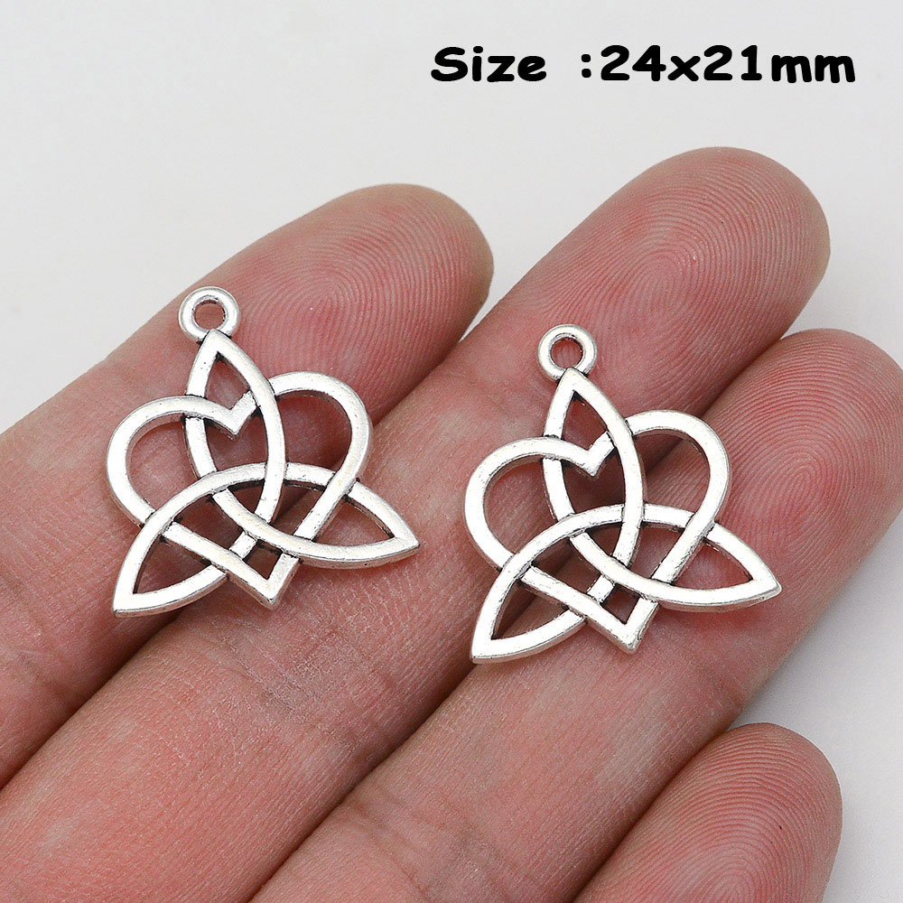 12/20pz Misto Amuleti di Protezione Celtica Pendenti e Ciondoli Wiccan Nodo della Strega Stregoneria Irlandese Pendenti Fai Da Te Orecchino Creazione di Gioielli Forniture: colore Oro puro