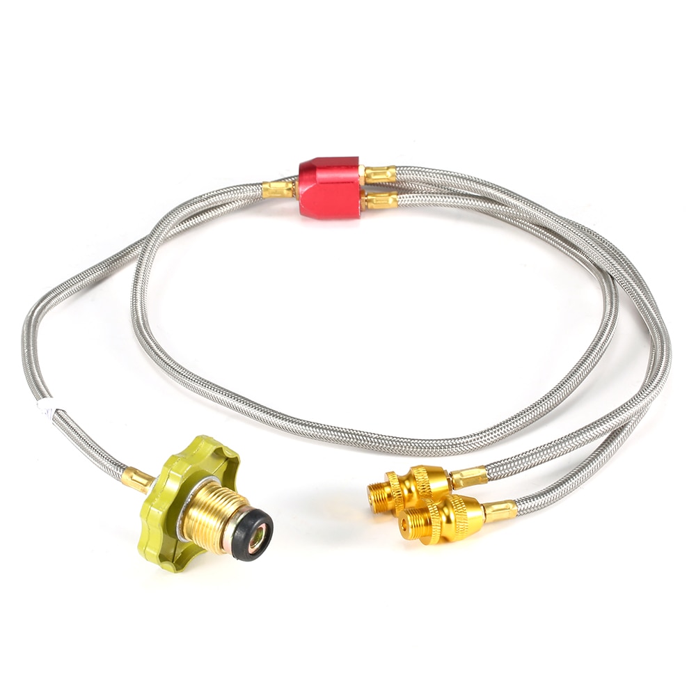 Adapter slange adapter brænder til dobbelt campingkomfur propan adapter slange gasbrænder tilbehør til udendørs fiskeri picnic