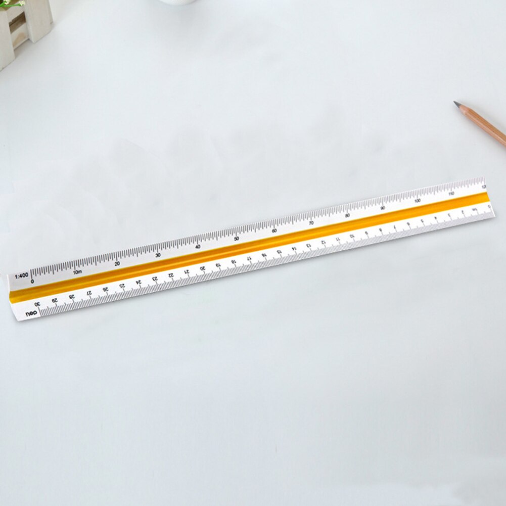 30cm School Architect Scale Ruler Drafting Accurate Metric Triangular Engineer Tool Home Office Color Coded Side Plastic Student
