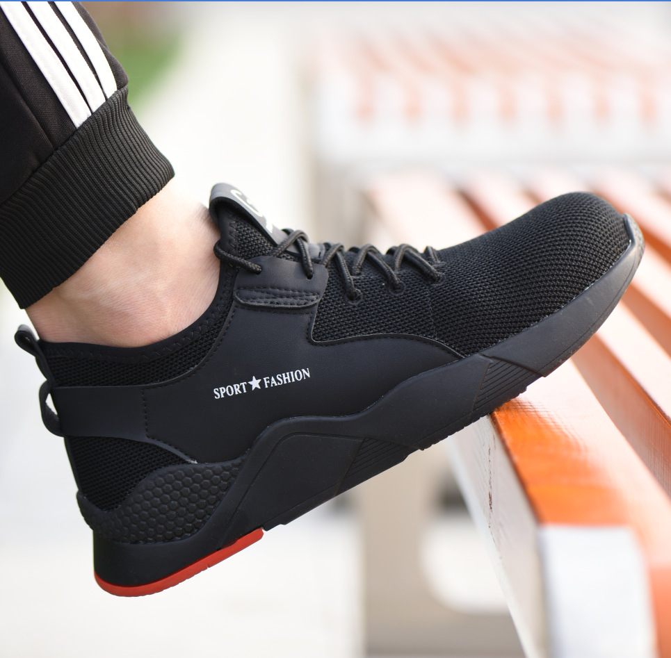 S3 Level Men's Steel Toe Work Safety Shoes Casual Breathable Outdoor Sneakers Puncture Proof Boots Comfortable Industrial Shoes