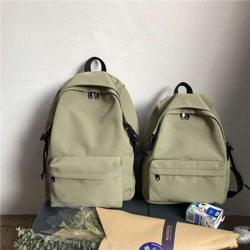 Kobieta solidna tornister dla nastoletnich dziewcząt 2020 Nylon podróży plecak kobiet Mochilas Sac A Dos Ladie plecak na laptopa torba męska paczka: Small Green 