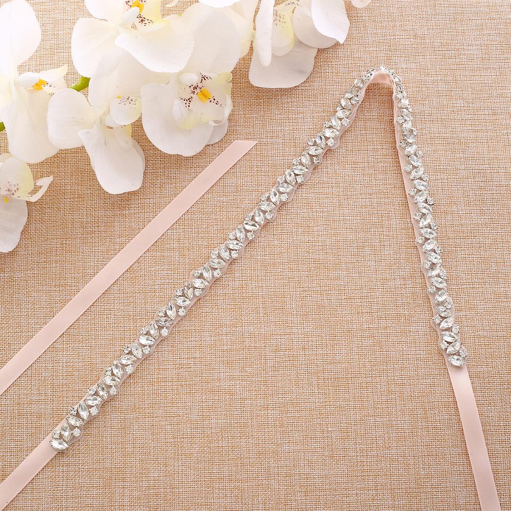 Strass ceinture éblouissante diamant ceinture de mariée argent cristal ceinture de mariage pour la décoration de mariage SD135S
