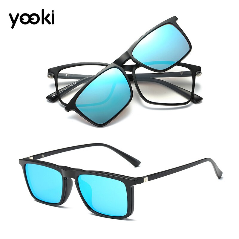 Clip on solbriller kvinder stel clips magnetiske solbriller magnet briller mænd klip briller 5 in 1