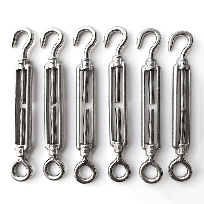 Turnbuckle Wire Strainer Tensioner Hook Eye Zinc Plated 6MM (pack 3)