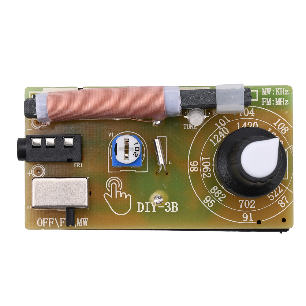 87-108 MHz AM/FM Onda Media FM Due Bande Stereo Digitale Tuning Macchina Cuffia Modulo Radio Kit Produzione Fai Da Te Prodotto Didattico: Blu