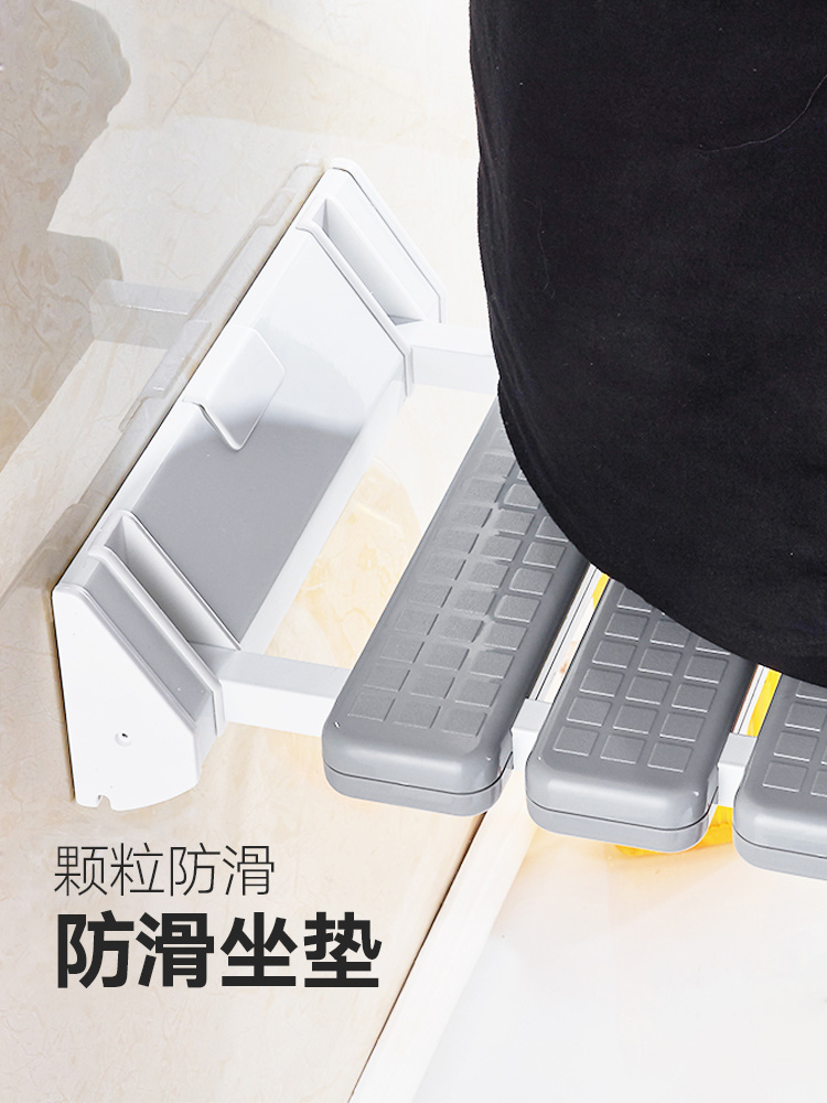 Muur Gemonteerde Vouwen Bad Stoel Hoge Dragende Anti-Statische Douche Kruk Multi-Functionele Veranda schoen Veranderende Zetel