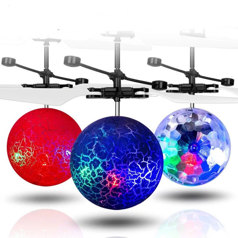 Magic Elektrische Vlotter Vliegende Bal Helicopter Infrarood Sensor Led Light Speelgoed Kids Jongens Kerstcadeaus Unisex