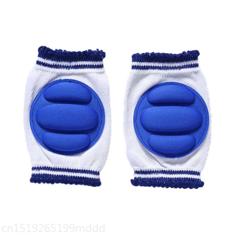 Barn knäskål som andas knäskydd krypande benkuddar armbågskuddar småbarn  q84c: Marinblå