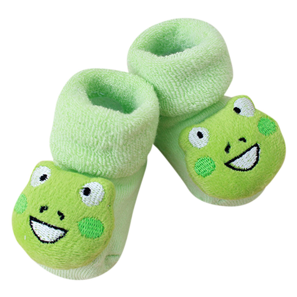 Enfant en bas âge enfants pied chaussettes hiver dessin animé mignon -né enfants bébé filles garçons anti-dérapant chaussettes pantoufle chaussures bottes