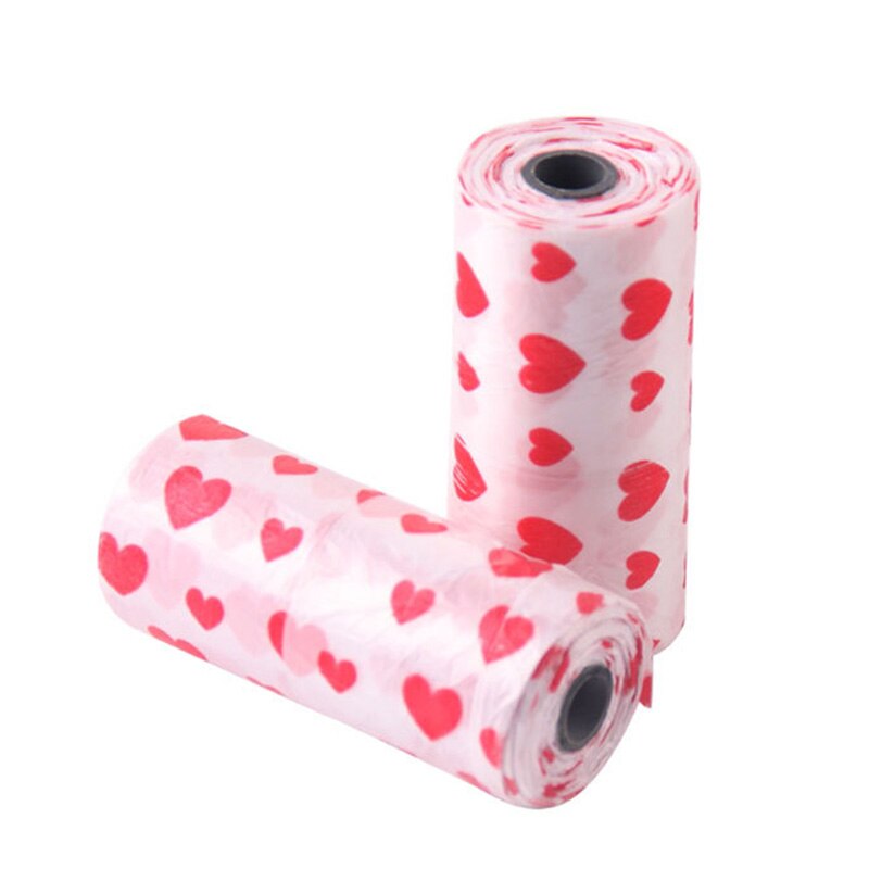 Print Pet Waste Paw Bag 15pcs/Roll Pet Waste Bag 6x2.5cm Strong Load-bearing DC156