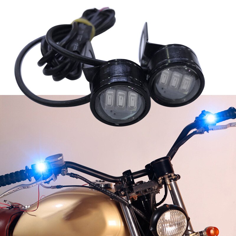 2pcs LED Motorcycle Handlebar Spotlight Headlight Aluminum Alloy Driving Light F-Best