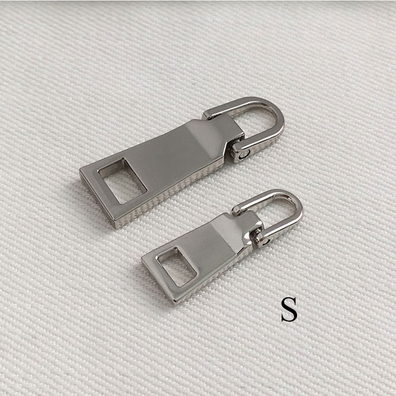 1PC Staccabile 3 #5 # Metallo Cursori E Ganci per Chiusure Lampo Estrattori cerniera lampo kit di Riparazione Chiusure Lampo Tirare per Sacchetti di Indumento di CUCITO Fai DA Te artigianato: argento S