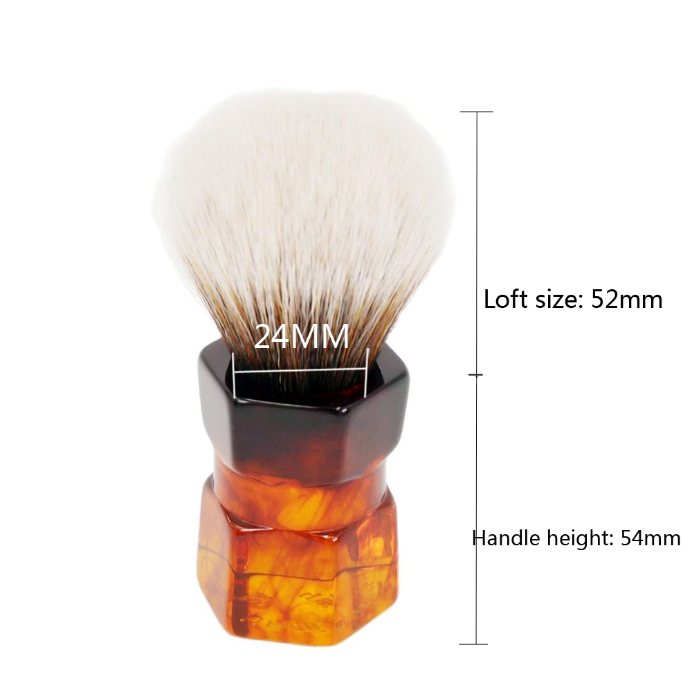 YAQI-brocha de afeitar de pelo sintético para hombre, 24mm, Moka Express