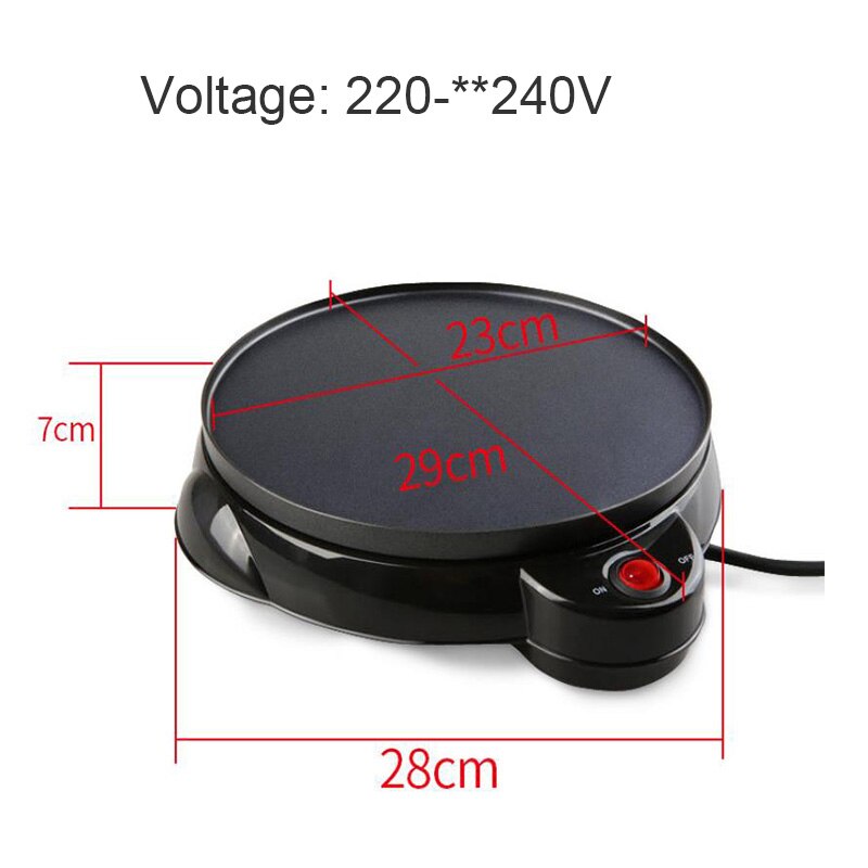 220V Electric Crepe Maker Machine Pancake Pan Non-Stick Griddle Baking Pan Cake Machine Kitchen Cooking Pan Pie Electric Skillet