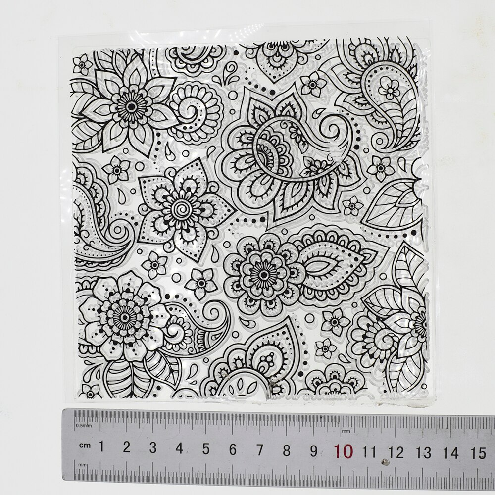 Paisley mandala kukka kuvio tekstuuri leima savelle tee itse keramiikka polymeerisavi työkalut kohokuviointi jäljennösmatto
